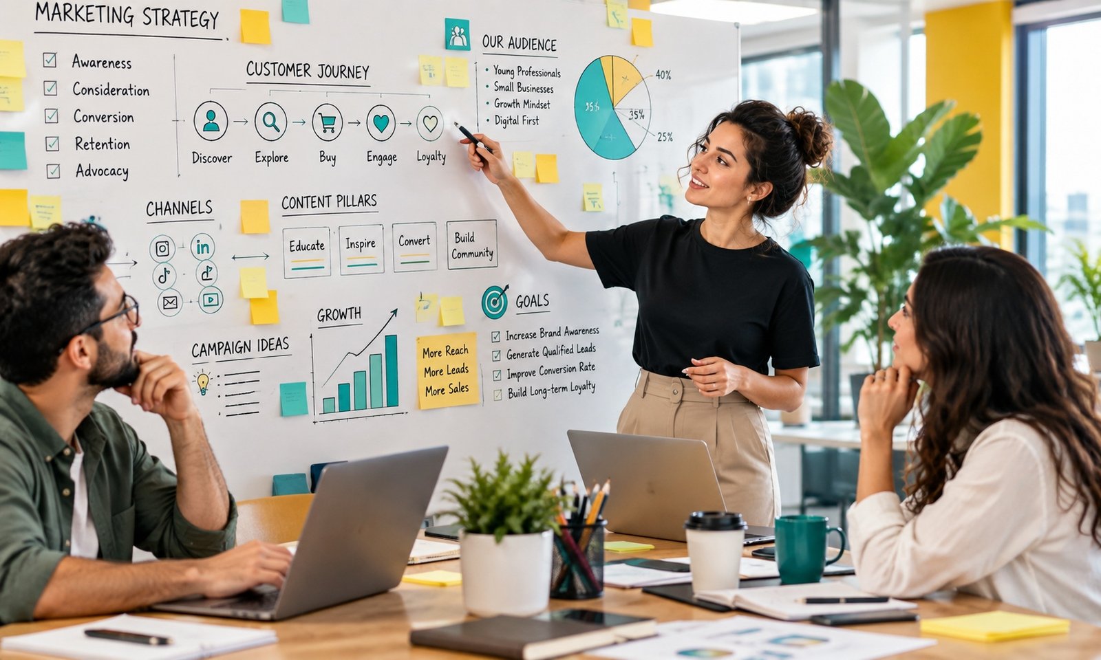 A marketing strategy session